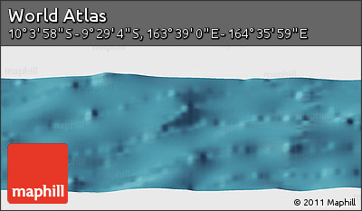 Satellite Panoramic Map of the Area around 9° 46' 31" S, 164° 7' 30" E