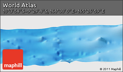 Physical Panoramic Map of the Area around 9° 46' 31" S, 164° 58' 29" E