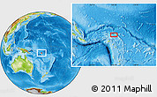 Physical Location Map of the area around 9° 46' 31" S, 166° 40' 30" E