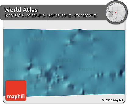 Satellite 3D Map of the Area around 9° 46' 31" S, 170° 4' 29" E