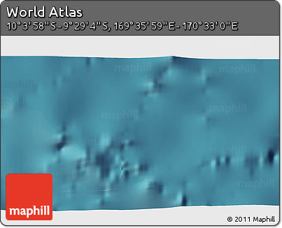 Satellite 3D Map of the Area around 9° 46' 31" S, 170° 4' 29" E