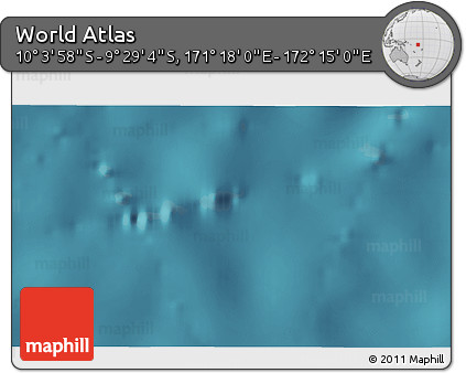 Satellite 3D Map of the Area around 9° 46' 31" S, 171° 46' 30" E