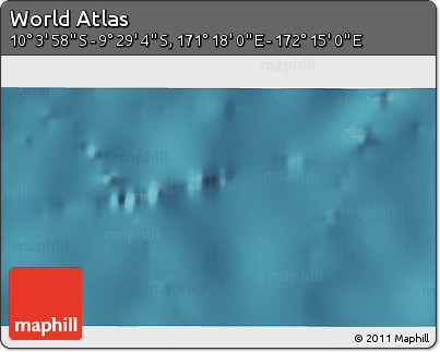 Satellite 3D Map of the Area around 9° 46' 31" S, 171° 46' 30" E