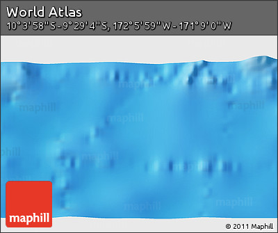 Physical 3D Map of the Area around 9° 46' 31" S, 171° 37' 30" W