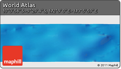 Physical Panoramic Map of the Area around 9° 46' 31" S, 172° 37' 30" E