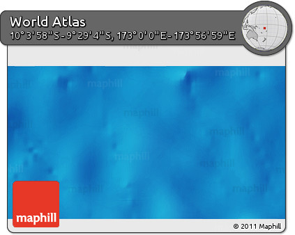 Physical 3D Map of the Area around 9° 46' 31" S, 173° 28' 29" E