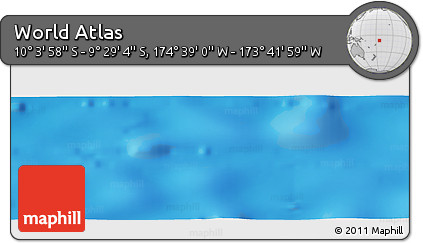 Shaded Relief Panoramic Map of the Area around 9° 46' 31" S, 174° 10' 30" W