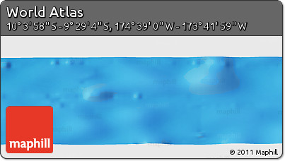 Shaded Relief Panoramic Map of the Area around 9° 46' 31" S, 174° 10' 30" W