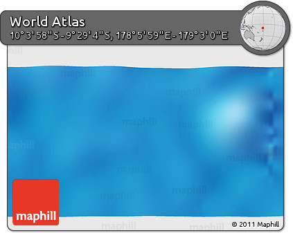 Physical 3D Map of the Area around 9° 46' 31" S, 178° 34' 29" E