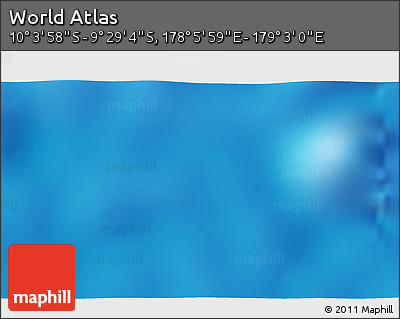 Physical 3D Map of the Area around 9° 46' 31" S, 178° 34' 29" E