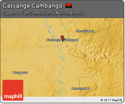 Physical 3D Map of Cassange Cambango