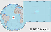 Gray Location Map of the area around 9° 46' 31" S, 18° 37' 30" W