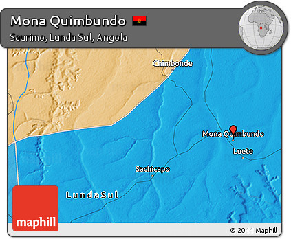 Political 3D Map of Mona Quimbundo
