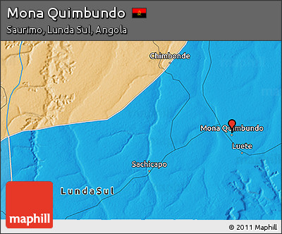 Political 3D Map of Mona Quimbundo