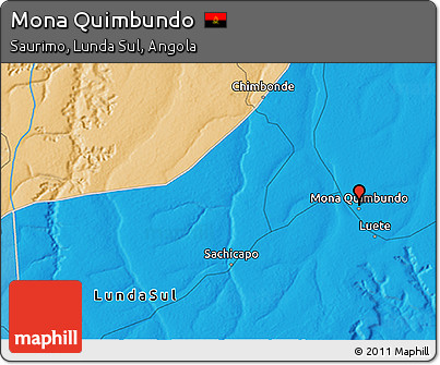 Political 3D Map of Mona Quimbundo