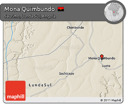 Shaded Relief 3D Map of Mona Quimbundo