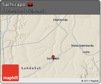 Shaded Relief 3D Map of Sachicapo