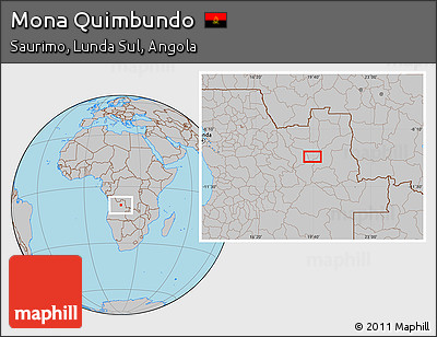 Gray Location Map of Mona Quimbundo