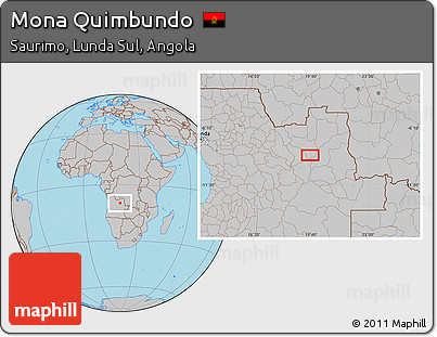 Gray Location Map of Mona Quimbundo