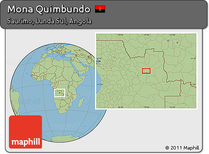 Savanna Style Location Map of Mona Quimbundo