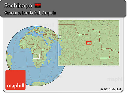 Savanna Style Location Map of Sachicapo