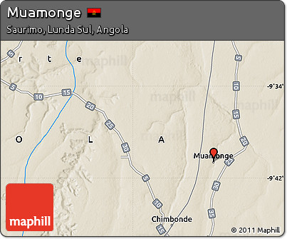 Shaded Relief Map of Muamonge