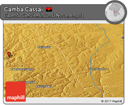 Physical Panoramic Map of Camba Cassai