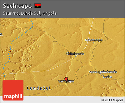 Physical Panoramic Map of Sachicapo