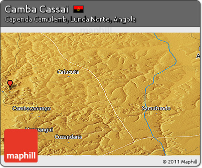 Physical Panoramic Map of Camba Cassai