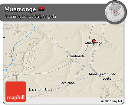 Shaded Relief Panoramic Map of Muamonge