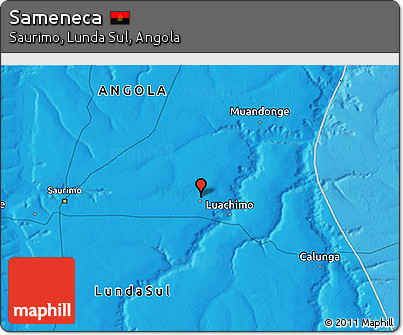Political 3D Map of Sameneca