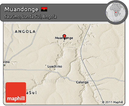 Shaded Relief 3D Map of Muandonge