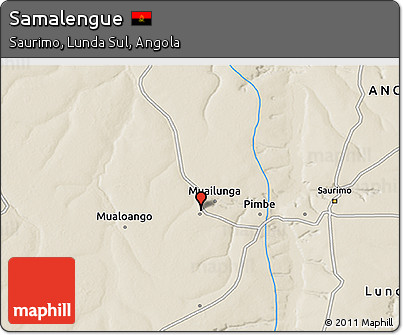 Shaded Relief 3D Map of Samalengue