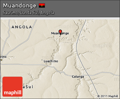 Shaded Relief 3D Map of Muandonge