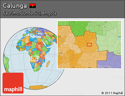 Political Location Map of Calunga