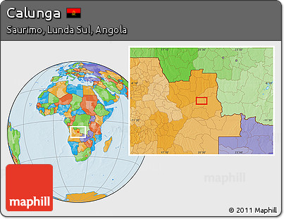 Political Location Map of Calunga