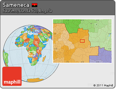 Political Location Map of Sameneca