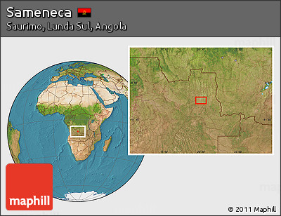 Satellite Location Map of Sameneca