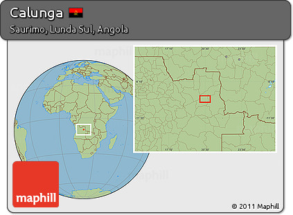 Savanna Style Location Map of Calunga