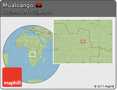 Savanna Style Location Map of Mualoango