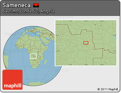 Savanna Style Location Map of Sameneca