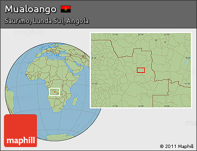 Savanna Style Location Map of Mualoango