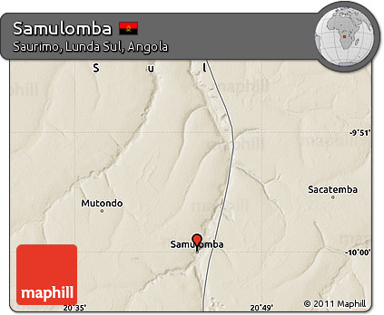 Shaded Relief Map of Samulomba