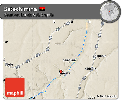 Shaded Relief Map of Satechimina