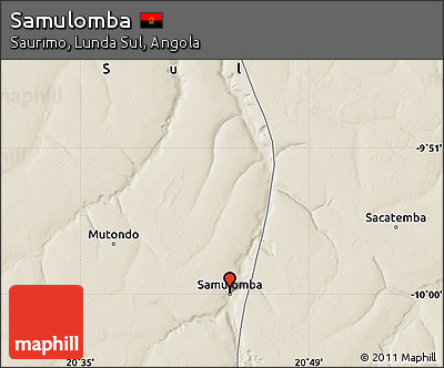 Shaded Relief Map of Samulomba