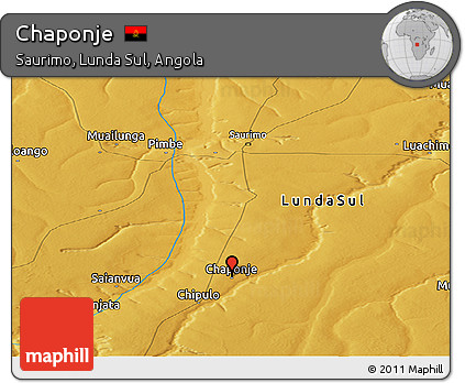 Physical Panoramic Map of Chaponje