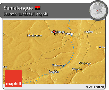 Physical Panoramic Map of Samalengue
