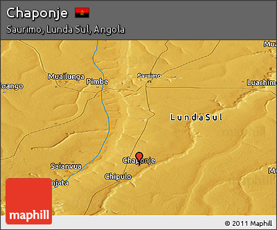 Physical Panoramic Map of Chaponje