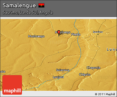 Physical Panoramic Map of Samalengue