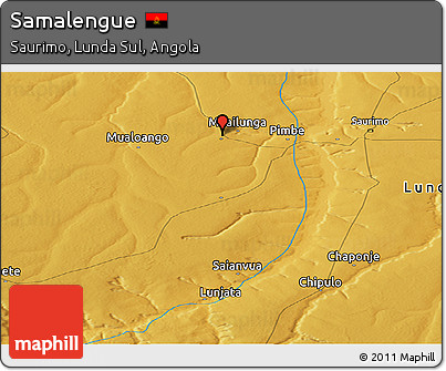 Physical Panoramic Map of Samalengue